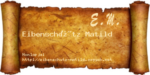 Eibenschütz Matild névjegykártya