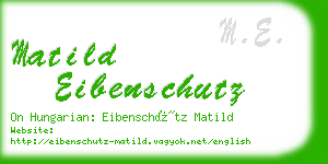matild eibenschutz business card